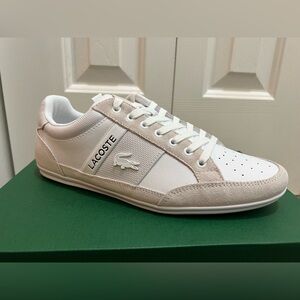 Lacoste Men's White Suede/Leather Sneakers